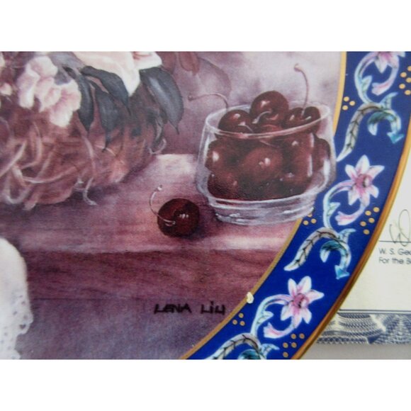 Lena Liu LILIES 5th In Basket Bouquets Series Plate With Certificate #1536A - Picture 9 of 13
